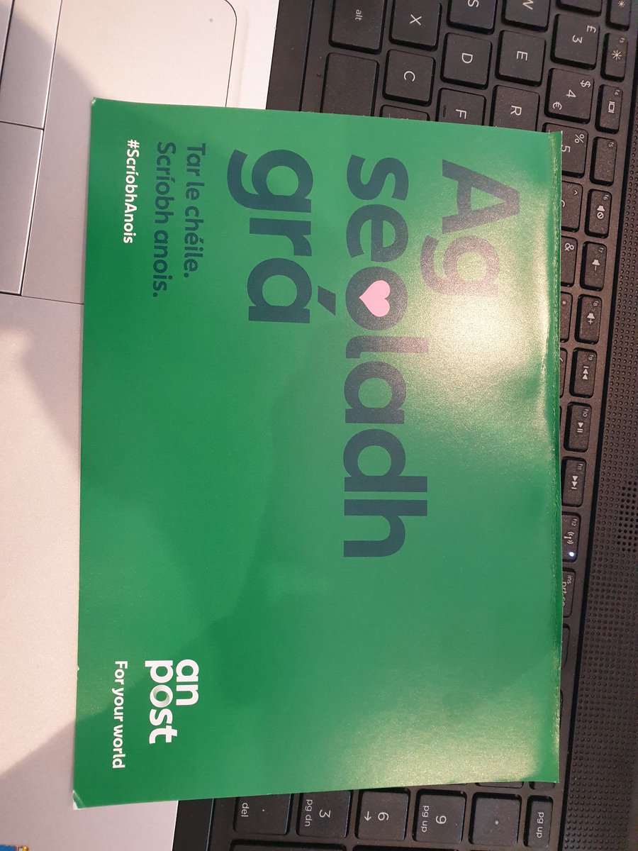 lucybane's tweet photo. Delighted to receive our postcards today from @Postvox and both of ours will be winging their way #PostagePaid to my sister in #MarlayNursingHome - thank you #AnPost. ItsTheSmallThings
#ComeTogetherWriteNow https://t.co/NFQoOJvfaC
