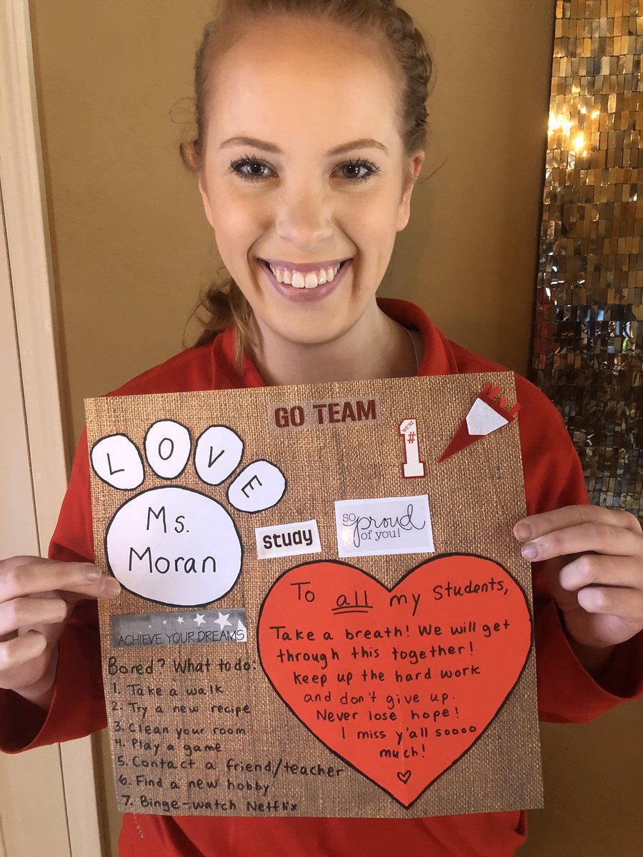 ForsythCHS's tweet photo. A message from our teachers who are the encouragers, the supporters, and the believers behind the scenes: We miss you and we’re cheering you on, today and every day ❤️

#chouse #heartofforsyth https://t.co/XMWOXfr4Qu