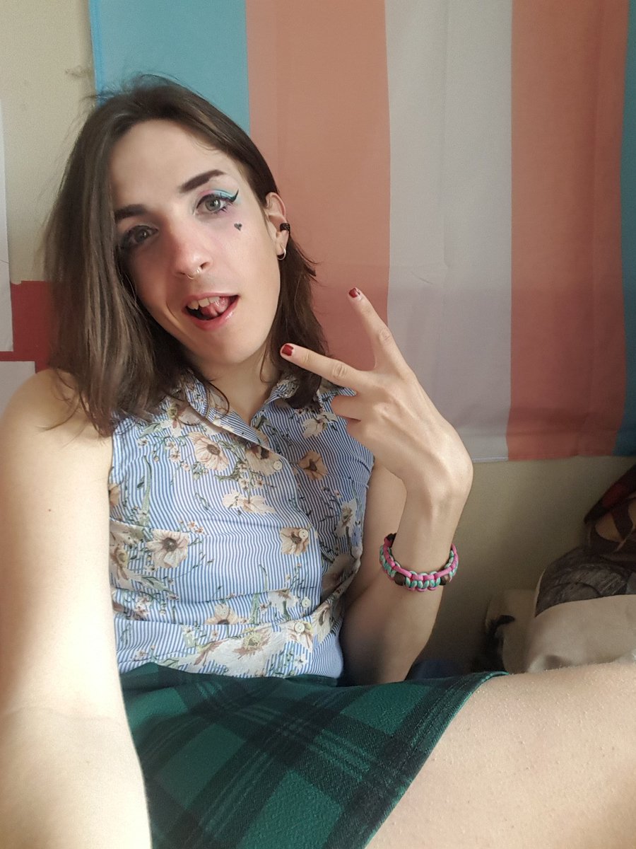 Hazelghast's tweet photo. It's #TransDayOfVisibility 
I'm Trans, I'm very visibly trans: I'm not on hormones yet (not that you need 'em to be trans), I've got stubble, and I can never quite figure out what to do with my hair;
Dysphoria's a bitch a lot of the time, but fuck it, I'm here and I'm fantastic https://t.co/kWiVTVkUdb