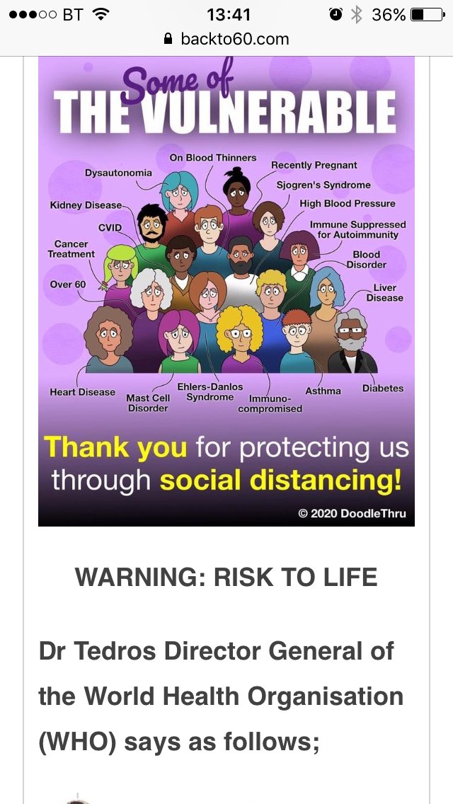 retrowedding68's tweet photo. #DWPCrimes
And if over60's they are in the vulnerable group!
Not that our Gov't acknowledges but World Health Authority does #FreeUpPensions #disabled 
#Tutu https://t.co/xrFa9AMxLn