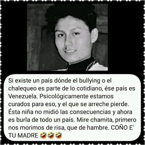 Edward_1873's tweet photo. #31marzo
Trump Trump
.@NicolasMaduro
El triste caso de esta adolescente Peruana que quiso hacer burla de las Mujeres Venezolanas en Peru y le salió el tiro por la culata... ahora es el hazme reir de todo un continente. https://t.co/SWf0J9eEk2