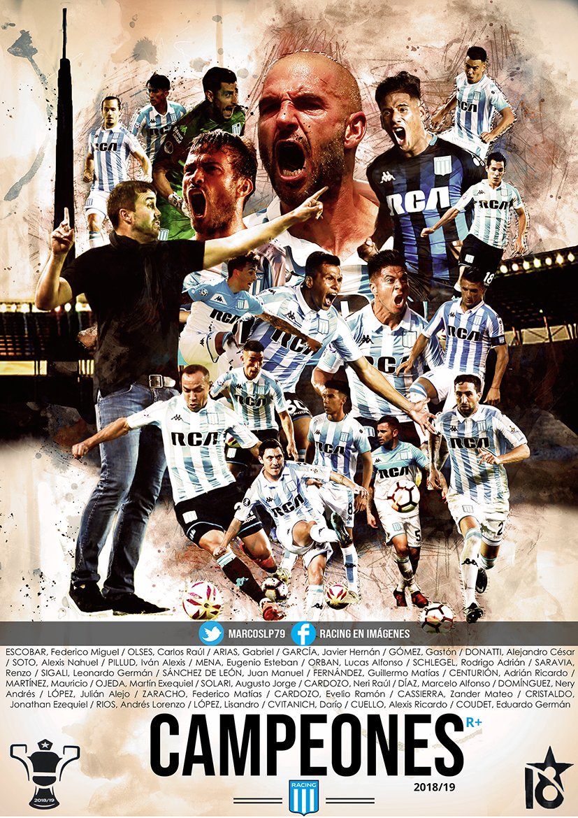 marcoslp79's tweet photo. Un día como hoy, hace un año...🏆⁣ #RacingCampeón #RacingPositivo https://t.co/2RVt7NmHMJ