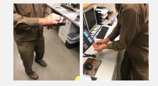 upsthutson04's tweet photo. Masters Division- Warrenton drivers sanitizing DIADS and disinfecting their hands. Together we are safe! #MastersSafety #LiveSafely #TogetherWeAreUPS https://t.co/zLJg5rSMyO