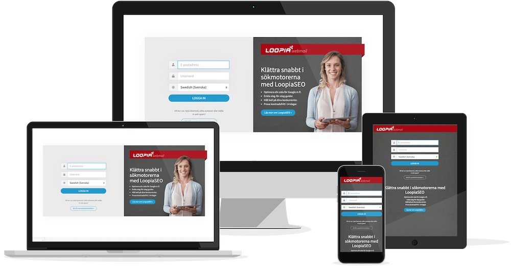 loopia's tweet photo. Vår populära webbmail är nu uppfräschad och anpassad för ALLA enheter! 🥳 Läs mer på https://t.co/MRmX9ZXtLZ eller ta en titt direkt på https://t.co/U8J5o0oBkE 👍 #loopia #webbmail https://t.co/ooWSRYt4ac