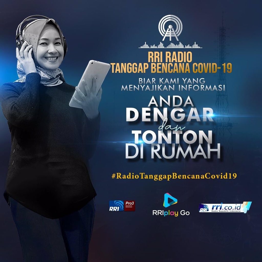 RRI Radio Tanggap Bencana simak siaran kami di tempat anda.. atau aplikasi rri play go