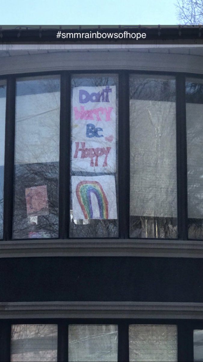 febbyd75's tweet photo. #smmrainbowsofhope is in full effect! Spreading the message of hope in our school community. 🌈 @SMM_YCDSB @YCDSB https://t.co/AkN3BR16I6