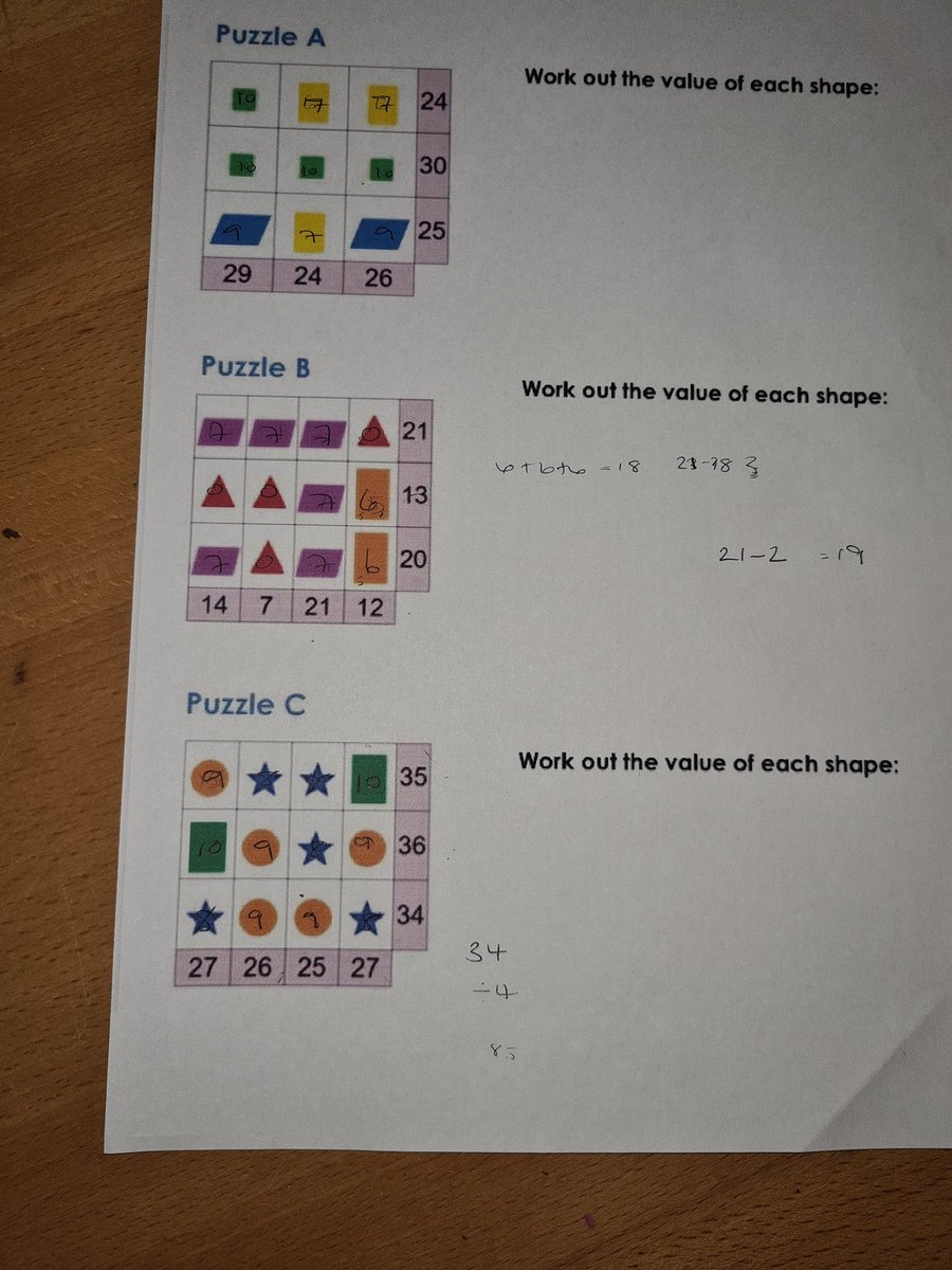 Andreameek2's tweet photo. @StBedeSacriston #mathschallenge completed 👍 https://t.co/MOp2HM6ZBu