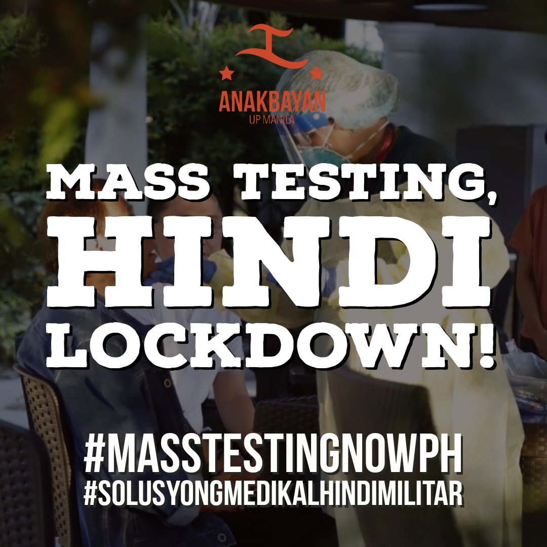 ABUPManila's tweet photo. Sa kanyang talumpati kagabi wala pa ring komprehensibong plano kung paano masosolusyonan ang patuloy na lumalalang kalagayan ng sambayanang Pilipino sa ilalim ng pandemiyang ito.

Solusyong medikal, hindi militar!
Mass testing, hindi lockdown!
Patalsikin si Duterte!

#OustDuterte https://t.co/sh8IuloimT