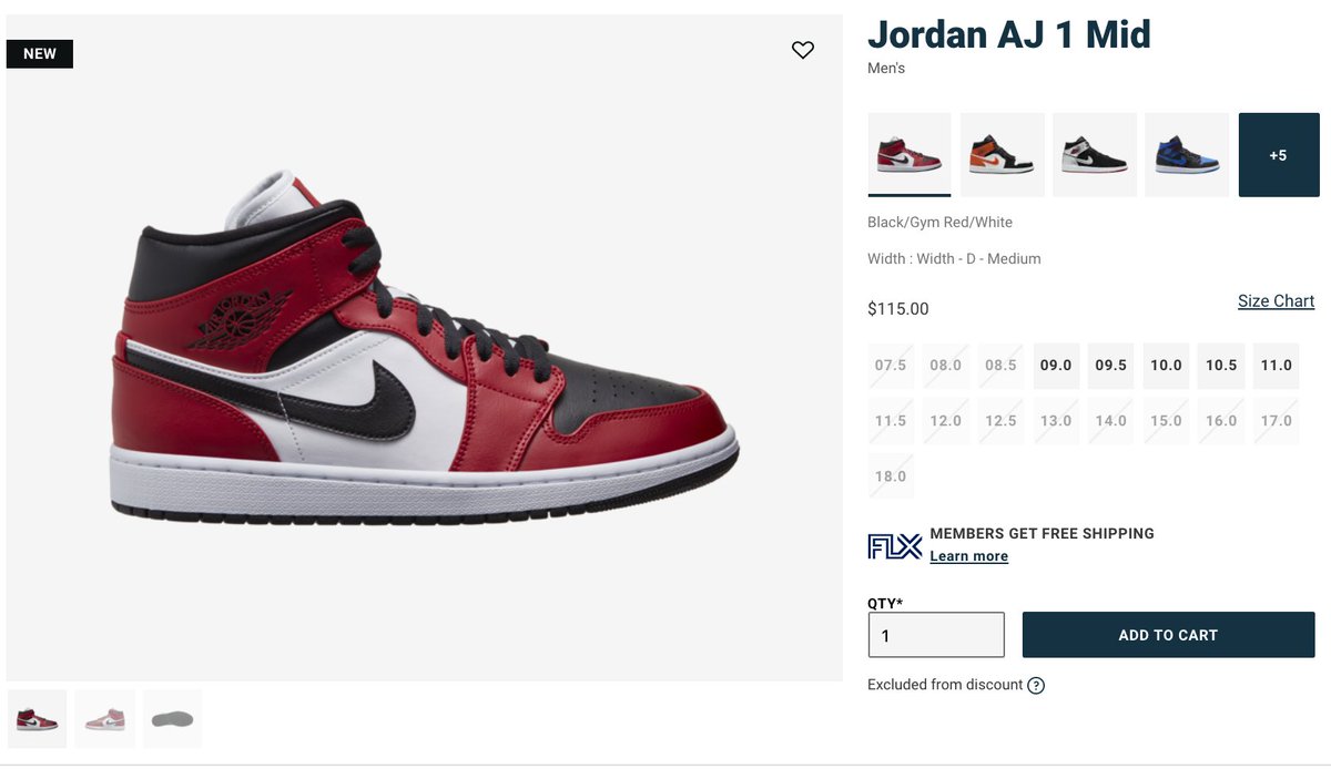 jordan 1 mid eastbay