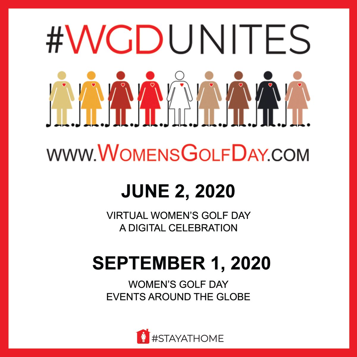Women’s Golf Day announces revised date and Virtual celebration
bit.ly/342YPXo
Mark your calendars!
#WomensGolfDay #WGDUnites