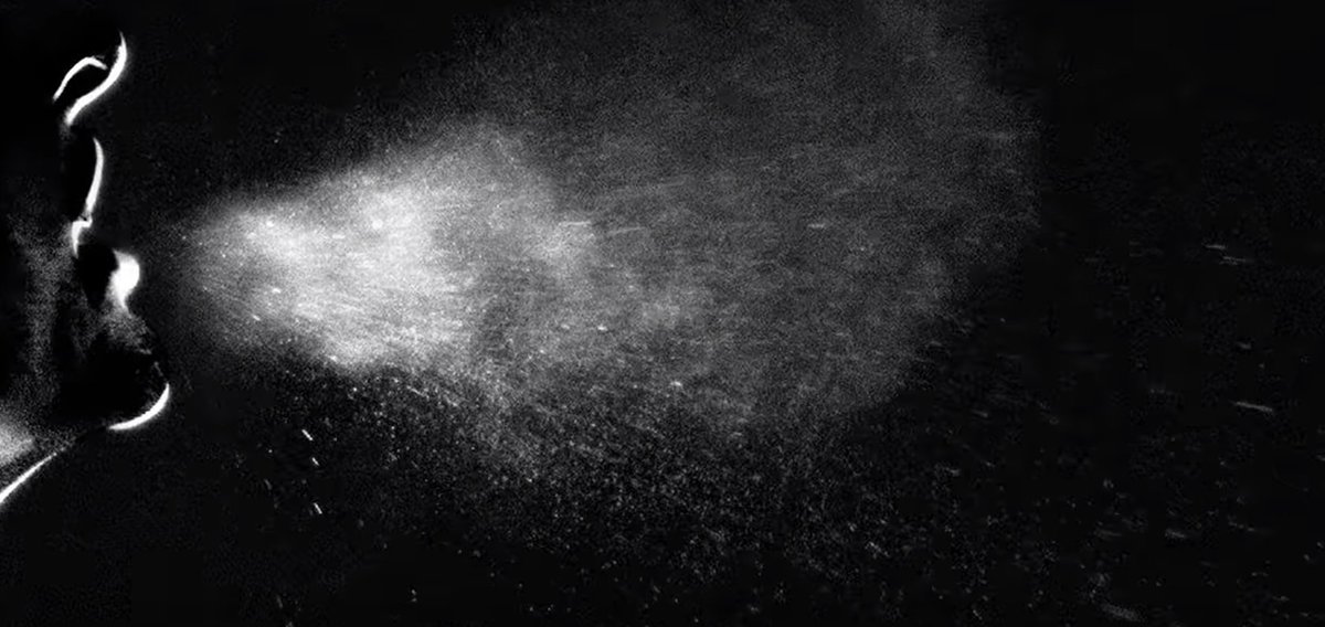 TamiMartino's tweet photo. Mathematics of visualizing sneezes &amp; coughs: https://t.co/sIGGnDbn00