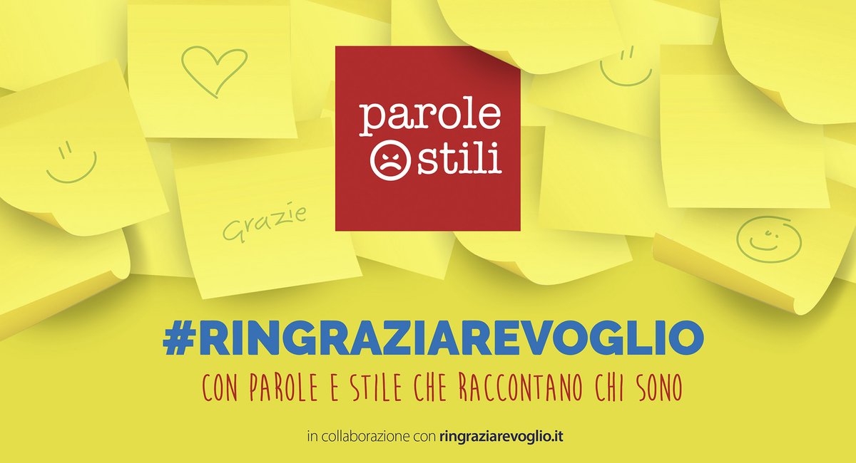 Un flash mob poetico online! 
Per scegliere parole di ringraziamento e di positività, parole di cui abbiamo bisogno in questo momento.
1. Scrivi il tuo #RingraziareVoglio...
2. Pubblicalo sui social il 2 aprile
SEI UN INSEGNANTE? 
Coinvolgi la tua classe 👉paroleostili.it/rv