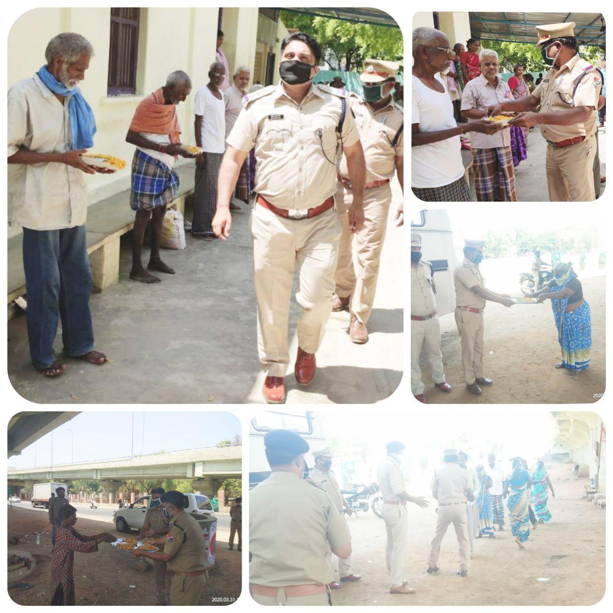 DRMTPJ's tweet photo. To help the poor and needy people during this pandemic condition #21daysLockdown, food has been prepared by @IRCTCofficial and distributed by the RPF personnel, in and around Trichy...  #IndiaFightsCorona #COVID19 https://t.co/JhpmxYrvEq