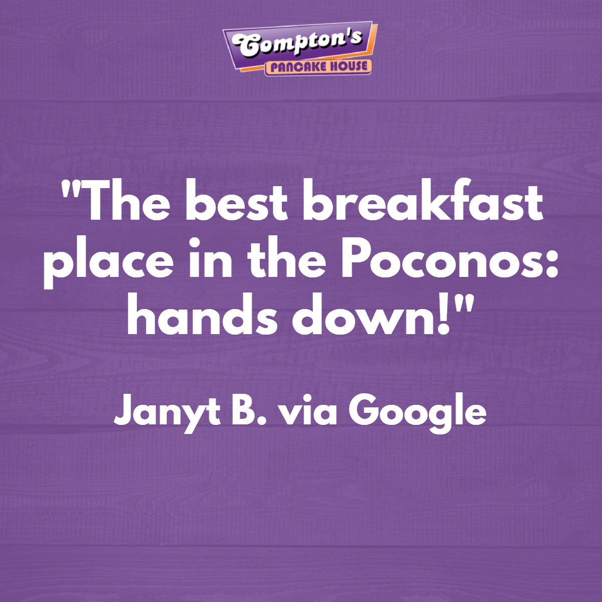 ComptonsPA's tweet photo. The love we have for getting to serve breakfast in the Poconos is grander than the mountains themselves. https://t.co/itBRa9gYXs
