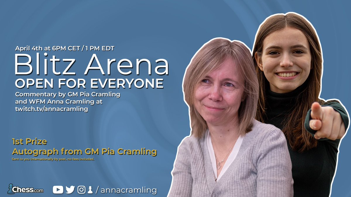 Anna Cramling on X: So glad to finally have Pia on stream! Join