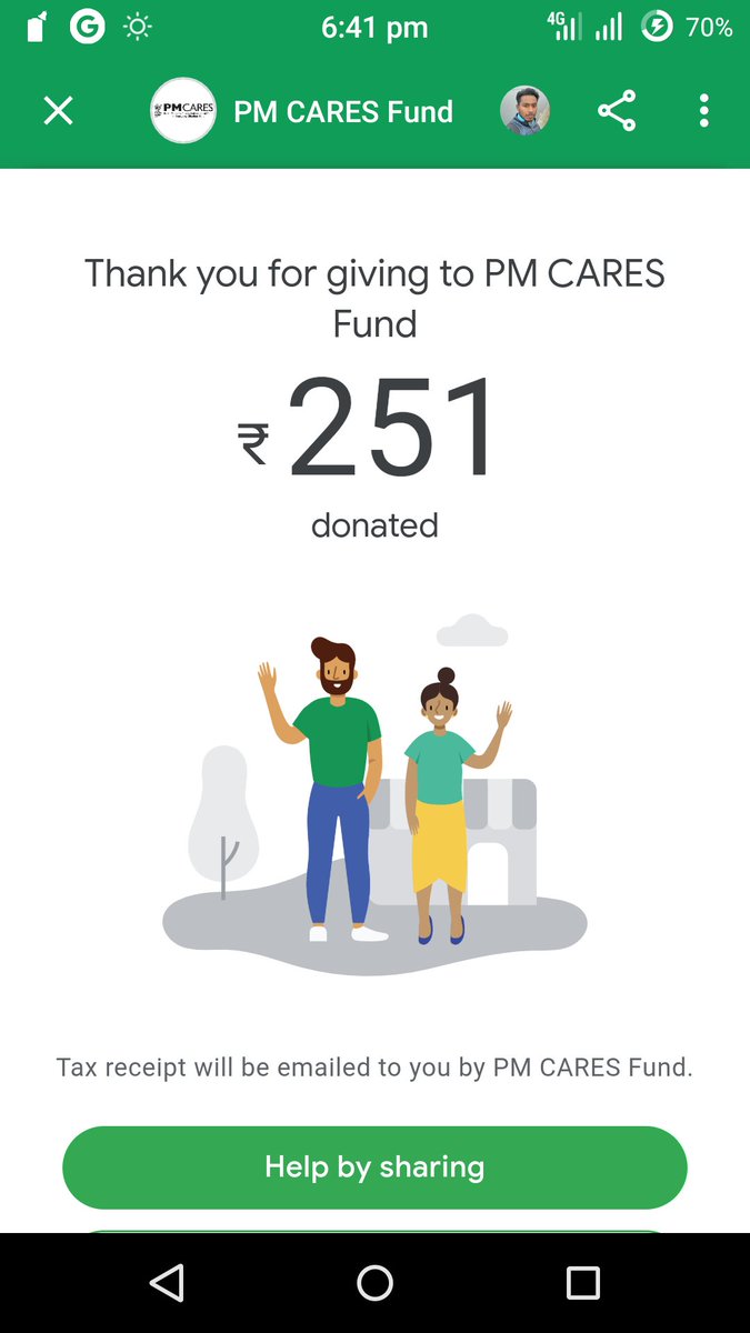 AniketK73233479's tweet photo. @PMOIndia @narendramodi @chitraaum @KapilMishra_IND
Small donation for our country.
#jaihind
#humjitenge
#हारेगाकोरोना https://t.co/9RbjFZDXGd