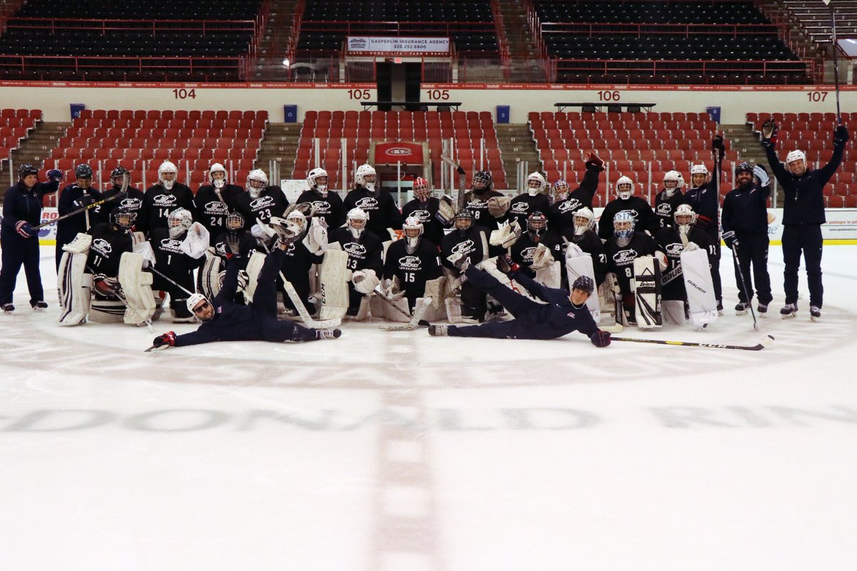 coach_waka's tweet photo. Thanks for the nomination @Slykie couldn’t do a serious picture so we are throwing it back to goalie nation last summer! #padstacks I’m going going after my concord squad now @okickihockey @conwaygoalie @pottabeans @SeannaConway post a picture of yourself coaching! https://t.co/LhNqkKuqe4