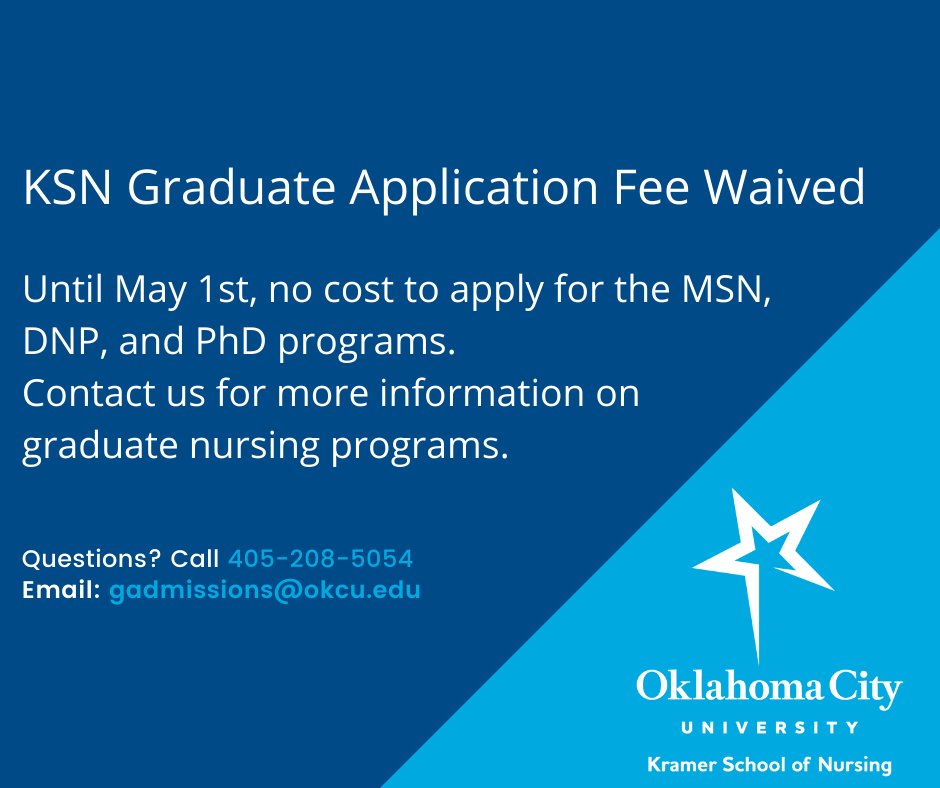 OCU offers a variety of graduate #nursing programs to fit your needs. For details visit: okcu.edu/nursing

#GraduateSchool #OCUnursing #KramerNursing #yearofthenurseandmidwife