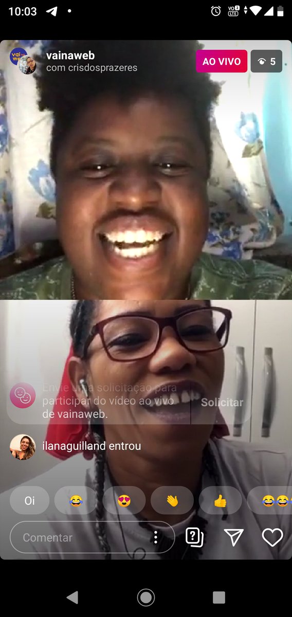 LIVE - mulherada maravilhosa da tecnologia agora no Instagram <a href="/vainaweb/">Vai na Web</a>. Cris dos Prazeres e <a href="/ninadhora/">ND - tweets are my own</a>!