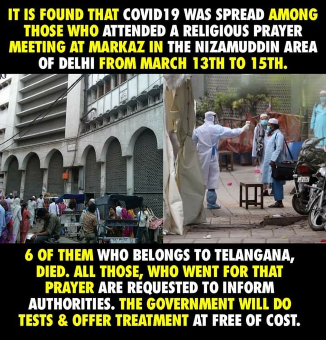 charangoud777's tweet photo. Sir, it is found that COVID-19  was spread among those who attended a religious meeting in Delhi. 
We, the students request you to improvise and make the lock down more strict...
#studentsfightcorona
@KTRTRS @TelanganaCMO @PMOIndia
@ABVPVoice @ABVPTelanagana https://t.co/fd7PZmwNZw