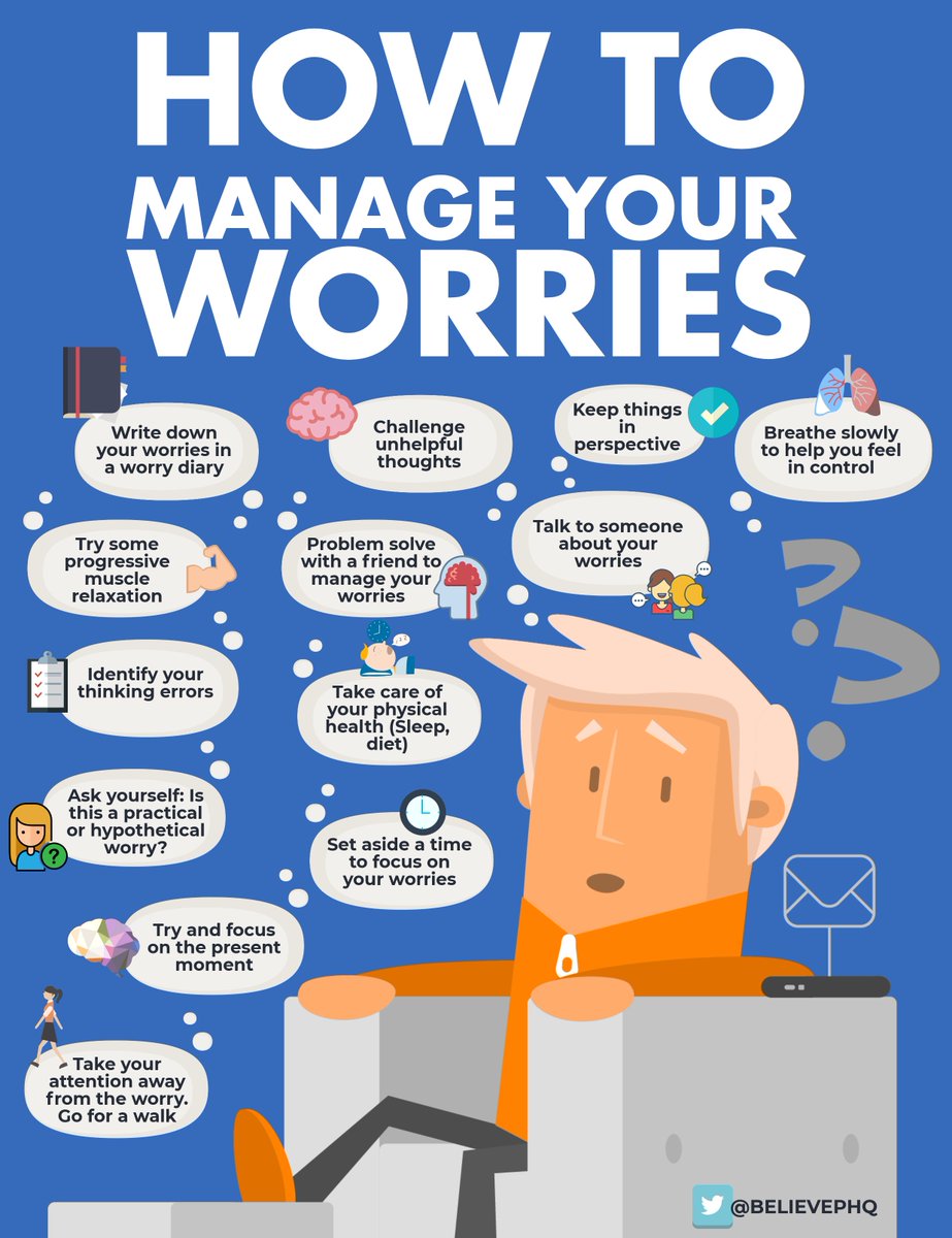 BelievePHQ's tweet photo. How to manage your worries https://t.co/BgrSZB2DGm