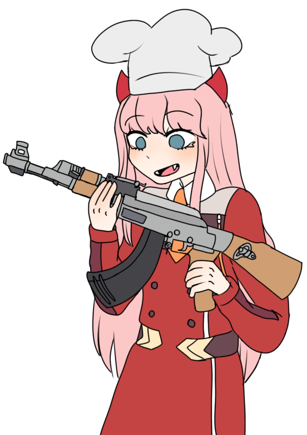 Aika On Twitter Hi Yes Zero Two In Arsenal With An Ak And The