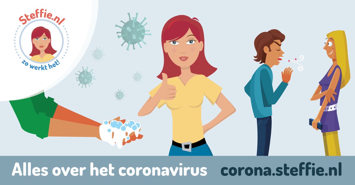 Voor mensen met een verstandelijke beperking is nieuwe informatie begrijpen soms moeilijk. Daarom hebben we speciaal voor hen webhulp Steffie ingeschakeld. Op corona.steffie.nl legt ze uit hoe je kunt zorgen dat het coronavirus zich niet verder verspreidt. Dank Steffie!