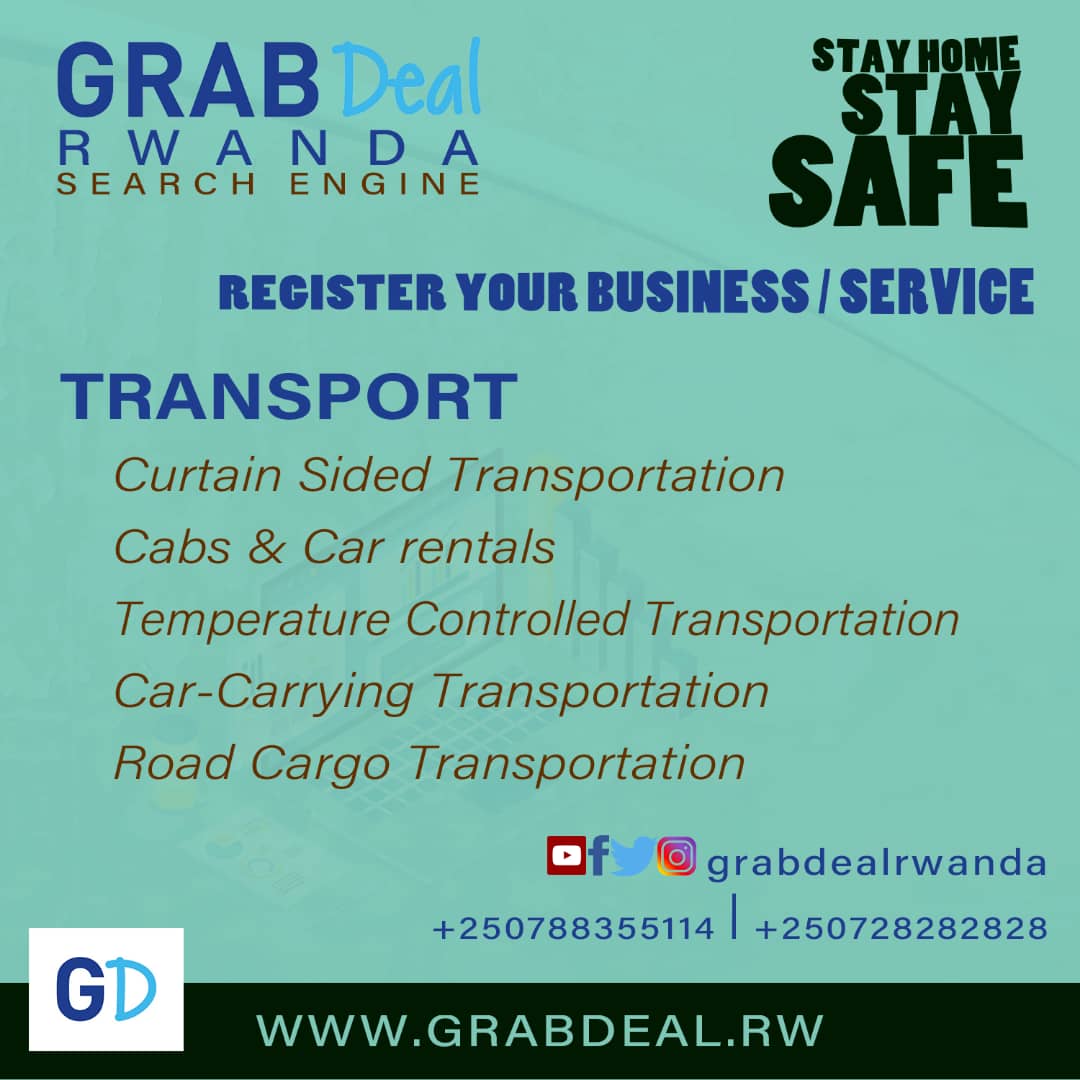 GrabDealRwanda's tweet photo. #RwOT if you provide #transport related services, you can easily register your business on https://t.co/5AyWPluFYi and let people in #Rwanda and who #VisitRwanda  reach you out. #StayAtHomeAndStaySafe #makeyourvisibilityyourpriority https://t.co/I0WfQ46NUU