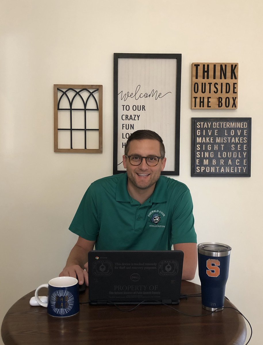 ECMS_Mr_Wheeler's tweet photo. Day 1 of Distance Learning in PBC! My mobile 8th Grade Office! #makinghistory #ECMSROCKS https://t.co/AEWGo3fTp3