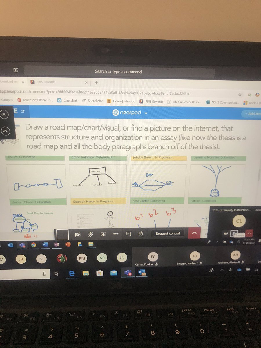 How did I forget day 10, 11 of #TeleSchool we had SS teachers running their first <a href="/MicrosoftTeams/">Microsoft Teams</a> live event! And <a href="/pekatos/">Ms. Pekatos</a> teaching  <a href="/FreshSpartans/">North Springs Freshman Academy</a> on PJ spirit day and 11th ELA using a <a href="/nearpod/">Nearpod</a>! @hansonmscott #FCSrising