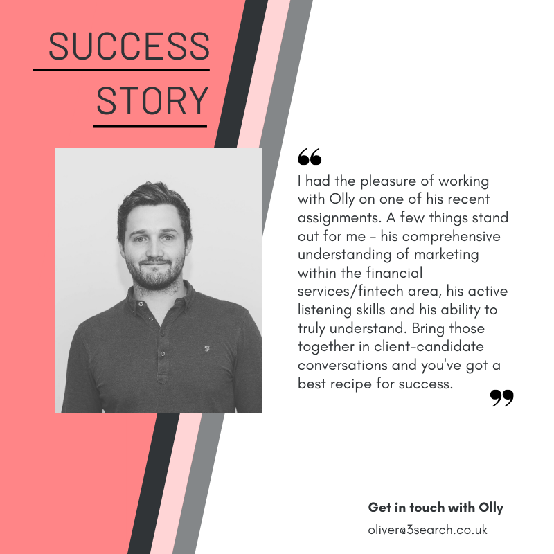 3SearchTweet's tweet photo. We love sharing fantastic feedback, especially during such challenging times. 

Our recruitment process is a “recipe for success", but don't just take our word for it, our 4.9-star rating speaks for itself ⭐ 

Get in touch at oliver@3search.co.uk https://t.co/yeQ7mbwUVy