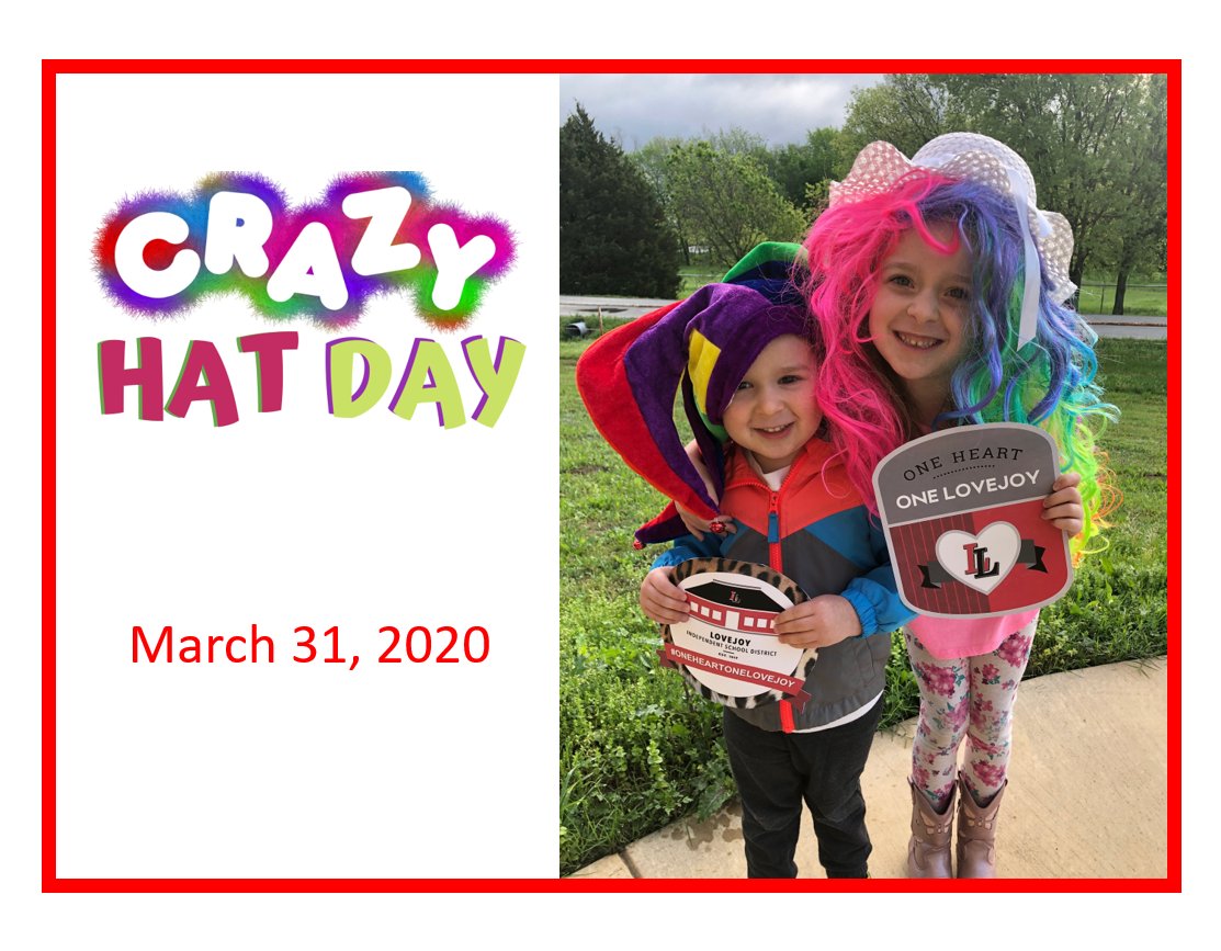 Crazy Hat Day!
#OneHeartOneLovejoy #WeLiveLovejoy 
<a href="/lovejoyisd1/">Lovejoy ISD</a>  <a href="/Hart_Elementary/">Hart Elementary</a>