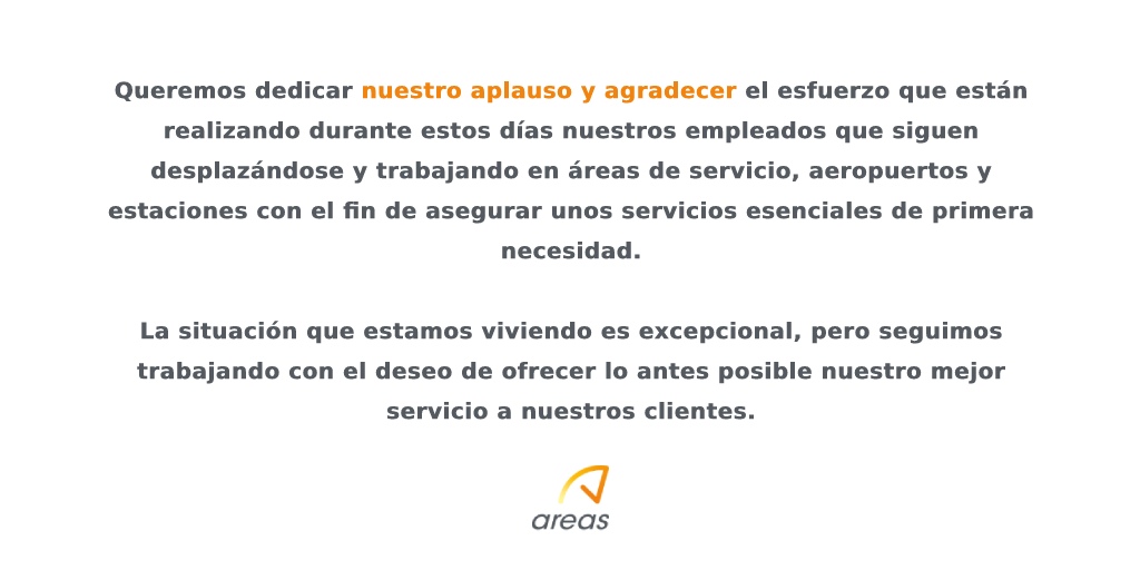 Areas_ES's tweet image. Queremos agradecer el esfuerzo que están realizando durante estos días nuestros #empleados que siguen desplazándose y trabajando en áreas de servicio, #aeropuertos y #estaciones con el fin de garantizar servicios mínimos. bit.ly/2xysc7M