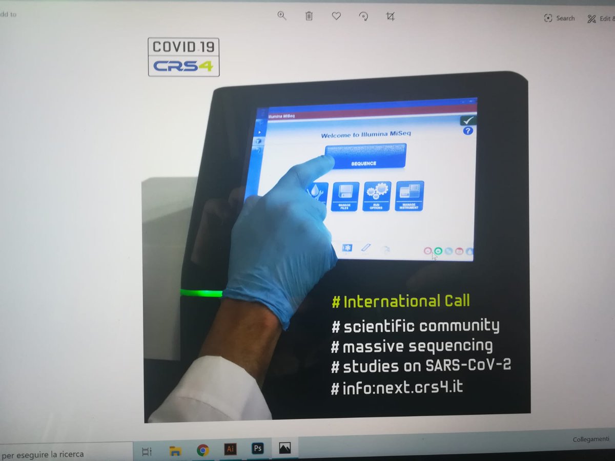 COVID-19: il #CRS4 mette a disposizione tecnologie e competenze per studi su SARS-COV-2 #sequenziamento genomico, #bioinformatica e analisi #dati
Call internazionale: next.crs4.it
#COVID19 #coronavirus #Covid
#COVID19italia #coronvirusitalia #SARS_COV_2 #COVID_19 #next
