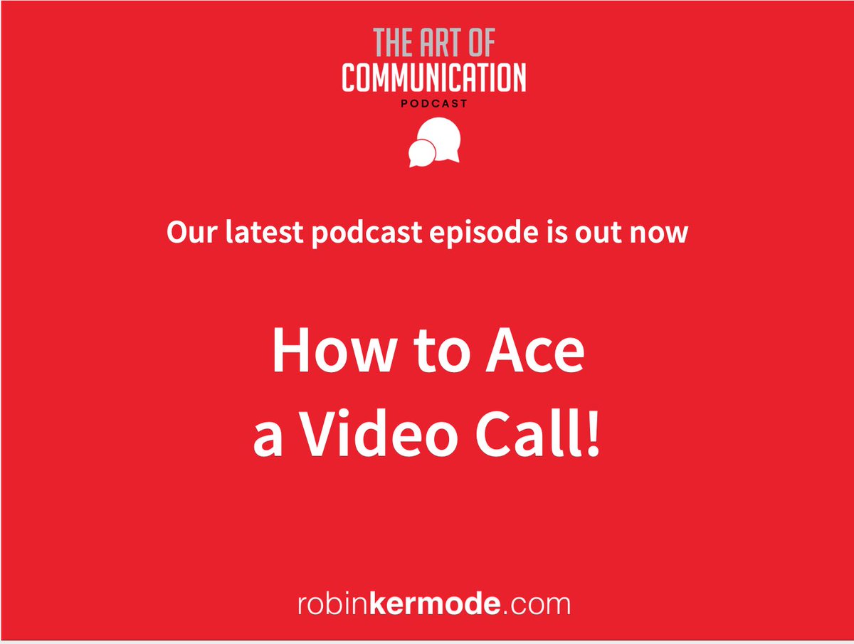 robinkermode's tweet photo. It’s here!  My latest podcast on acing a video call - check it out in all the usual spots but definitely here: https://t.co/EuDDMuyaBZ. #podcast #podcasts #TheArtOfCommunication #robinkermode #videocalls #videocall https://t.co/aJn9ijyO9U