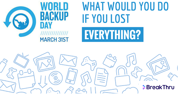 BreakThruPK's tweet photo. Take a minute and ask yourself, is your data safe?
If not, today is the day! 

#BreakThru #BreakThruWithUs #WorldBackupDay https://t.co/yepRAMHEnr