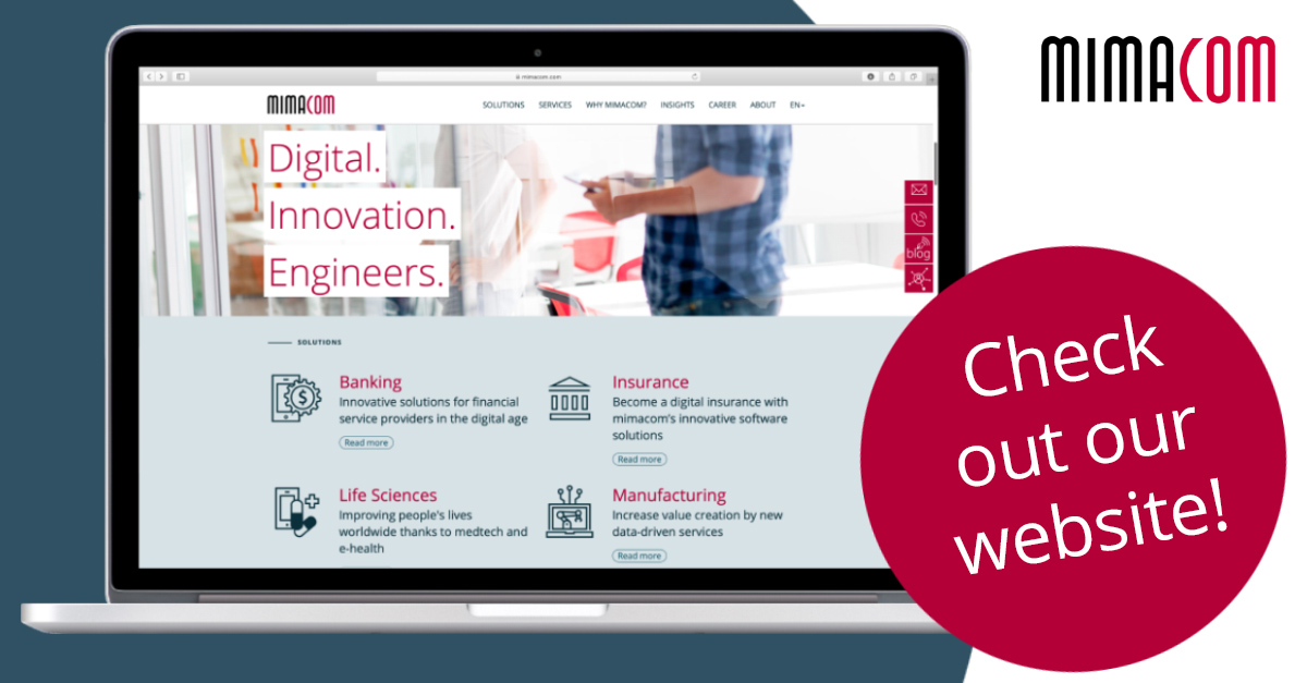mimacom's tweet photo. 👋🏽While on quarantine and working from home, we did a thing!👋🏽
Have a look at our updated, #digital innovation solutions for #banking, #insurance, #lifescience and #manufacturing. Check it out: https://t.co/9yxuL4EsSc and share your opinions.
#websitelaunch #teameffort https://t.co/t7W1mXU42q
