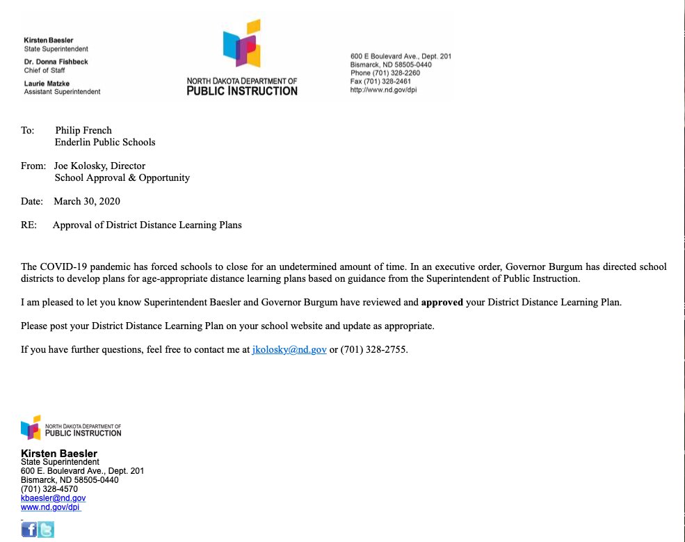 enderlineagles's tweet photo. This letter is a direct reflection of the hard work and dedication that our teachers have committed to the children of our communities. #DaretoSoar https://t.co/2YFpMu4X2e