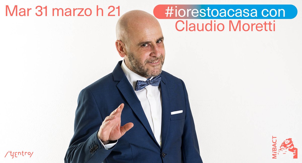 CSSUdine's tweet photo. STASERA ore 21 #ClaudioMoretti!
Tutti i martedì, giovedì e sabato ore 21 #iorestoacasa con...
gli artisti del CSS in diretta dalla pagina #Facebook CSS!
Restiamo a casa, ma con gli artisti
E diventiamo tutti mecenati per sostenerli #iosonoMecenate
#ArtBonus @_MiBACT @regioneFVGit https://t.co/lINNrQjWgc