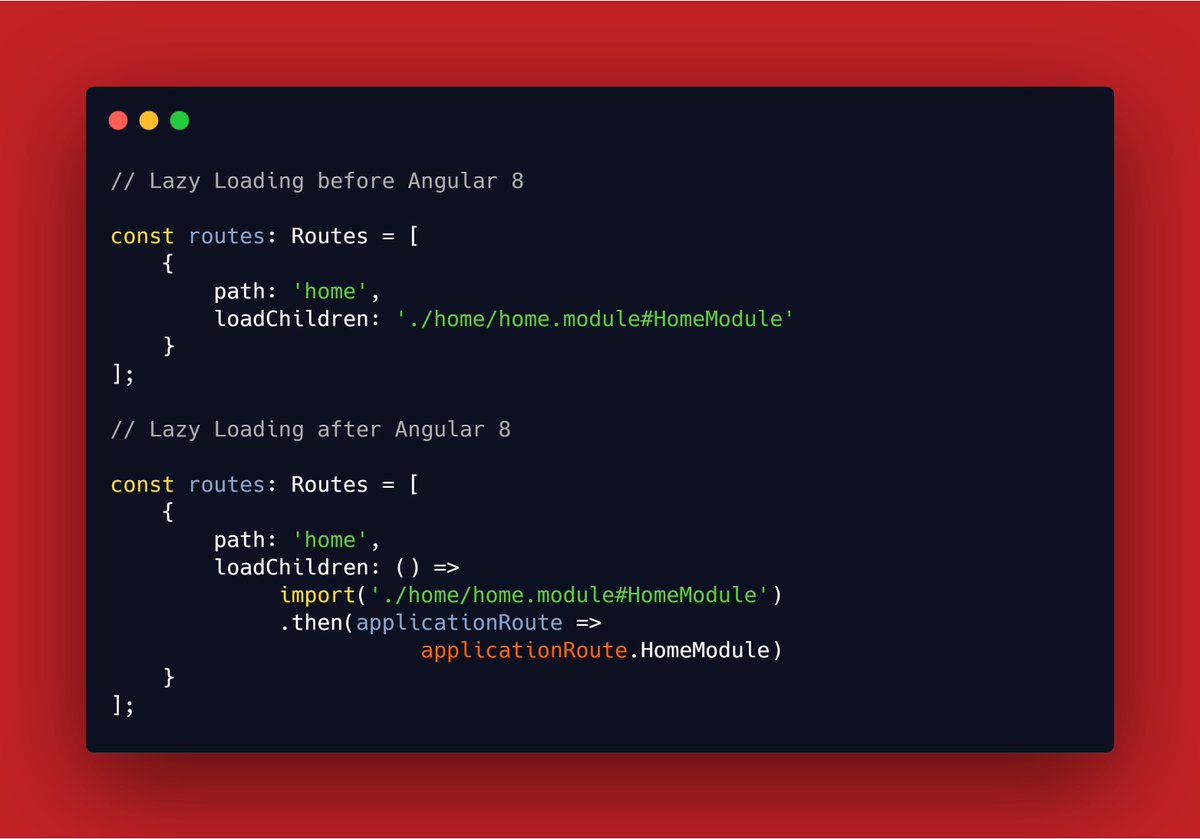 _DevSuhas_'s tweet photo. Lazy Loading in Angular!😎
#angular #developerlife #developercommunity #devsuhas https://t.co/GhNtsCpvJU