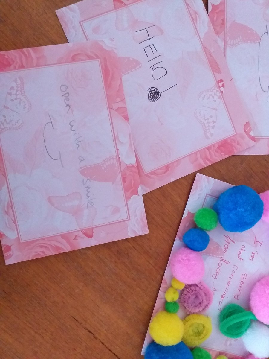 LisaAlTaylor's tweet photo. Letters from the children @pfpmbwc  ready to send to customers Rivington Later Life @PfPLivingPlus @MatthewQueen20 
#Isolation 
#positive https://t.co/OQRItqp91k