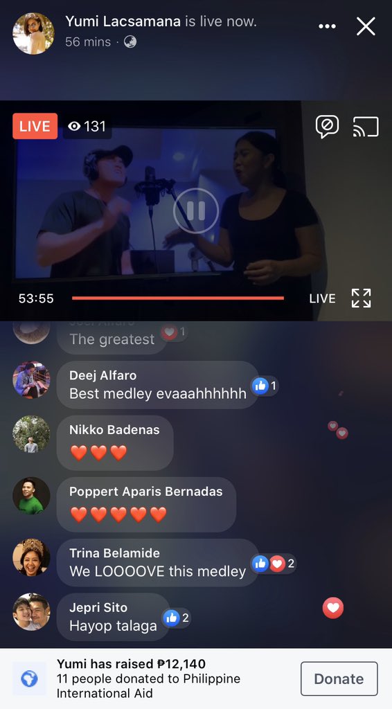 bayanihanmusika's tweet photo. The donate button is active. Donating is much easier now. Click this https://t.co/w2tX8zKQ3e to watch the @YumiLacsamana and #Thyro collabs https://t.co/AjQi6pRoXO