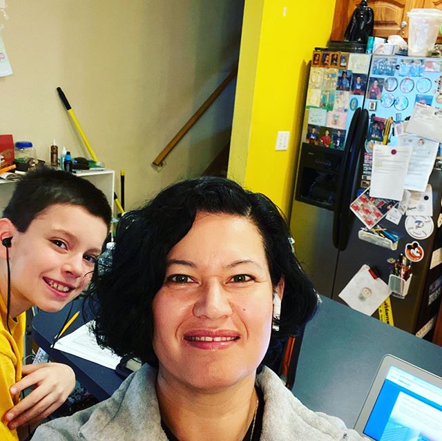 westbrook_d57's tweet photo. Mrs. Robinson, teaching assistant, and her son are ready for elearning! #d57learns #westbrookschoolrocks🐝 #d57bettertogether❤️ #BeElearning🐝 https://t.co/mqOgzqhOcg