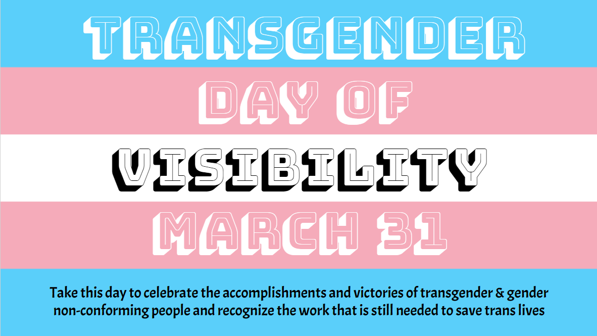 omsssksc's tweet photo. Transgender Day of Visibility is recognized each year on March 31 to celebrate the accomplishments and victories of transgender &amp; gender non-conforming people and recognize the work that is still needed to save trans lives.
1/2 https://t.co/GoPD5SboxW