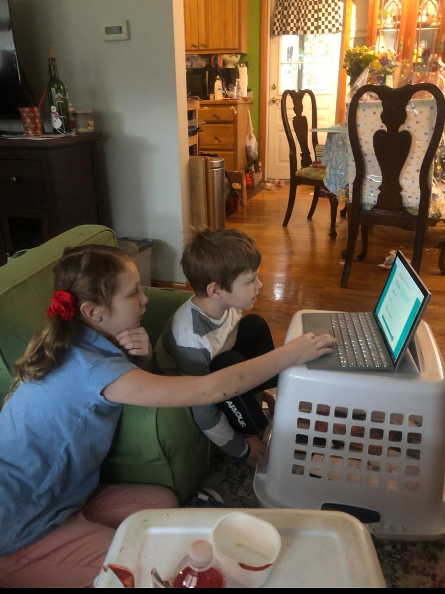 MsKenefick's tweet photo. Learning at home! @HhdsSchools @escaptura1 https://t.co/ipOUXtxxUp