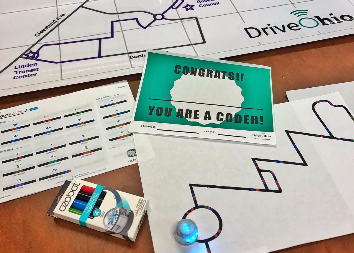 RichGranger's tweet photo. Brainstorming ideas for #OhioEd #K12 #RemoteLearning with the @DriveOhio @Ozobot fleet:

Students could submit maps for weekly #robot races on #Zoom, with #SmartMobility challenges in different cities — mashup of #STEM, social studies, geography.

Ideas? Who’s in? #STEMdrivesOhio https://t.co/PaJljIqo4d