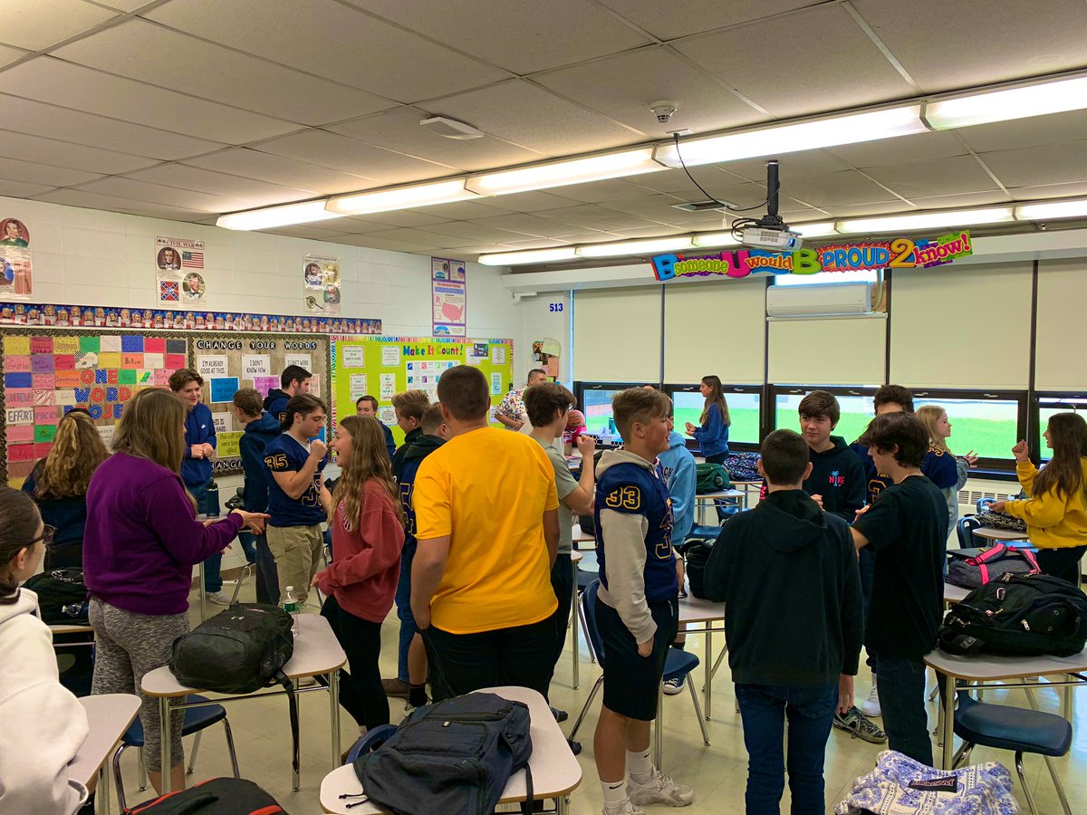 Team building activities with my sophomores make me smile! #rockpaperscissors