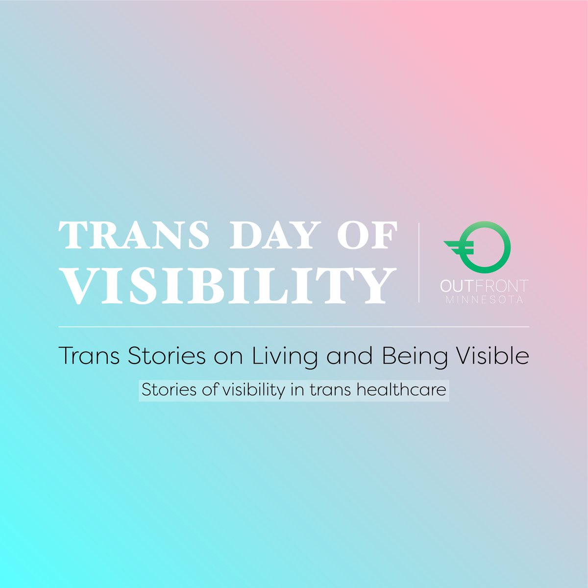Today is Trans Day of Visibility! We spent the last few weeks gathering stories from trans community members. Check back throughout the day for some powerful pieces. #TDOV #TransDayofVisibility #TDOV2020