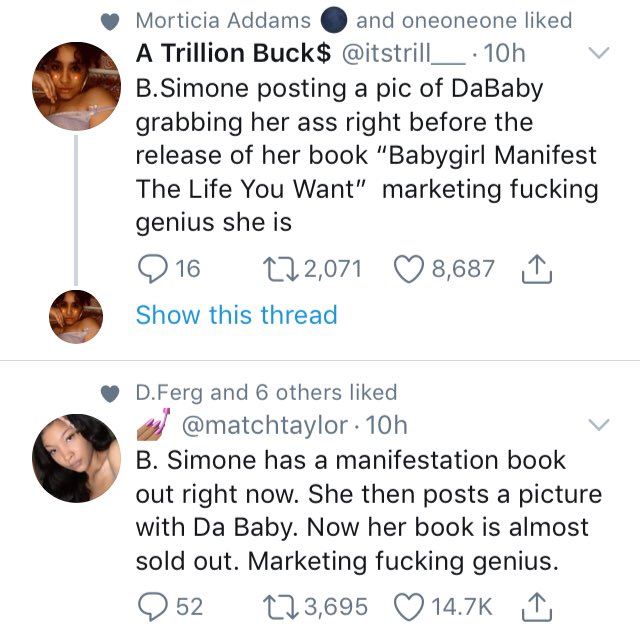 Jilly On Twitter B Simone Posting A Pic Of Dababy Grabbing