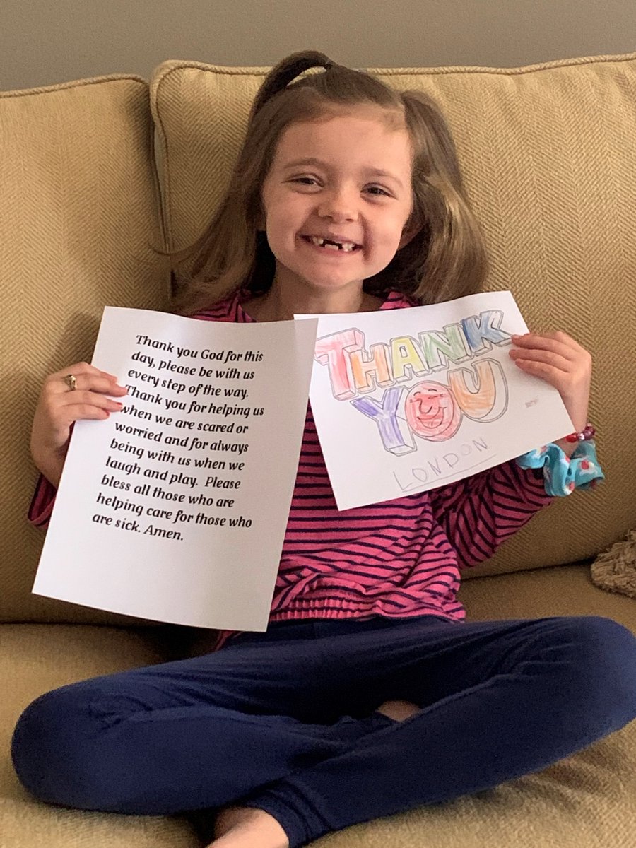 TwpPolice's tweet photo. Thank you letters and pictures are already arriving! Thanks London for your submission! Remember get your Thank yous, pictures, letters into us to send to our health care workers on April 15! Address and Email on following tweet! #LetterDrive https://t.co/nm2fGcGaVI